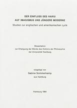 Der Einfluss des Haiku auf Imagismus und Jüngere Moderne. Dissertation von Sabine Sommerkamp